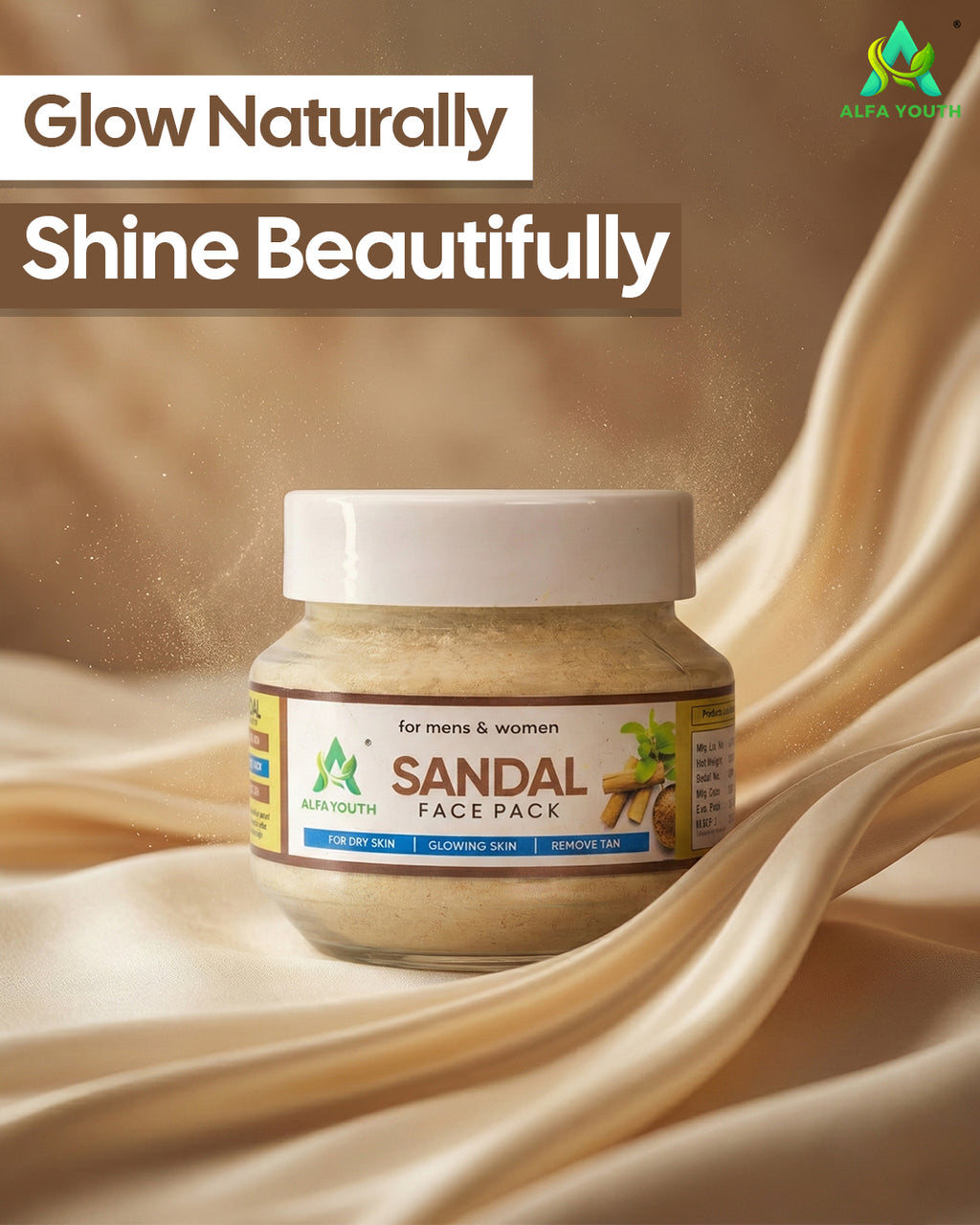 Alfa Youth Sandal Face Pack Powder - 100gm
