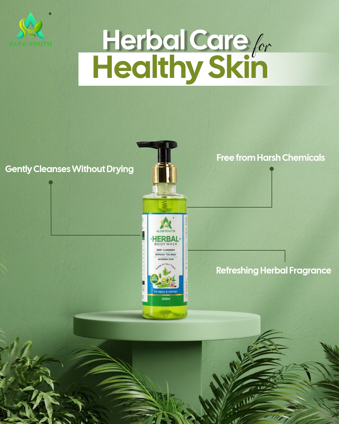 Alfa Youth Herbal Body Wash - 200ml