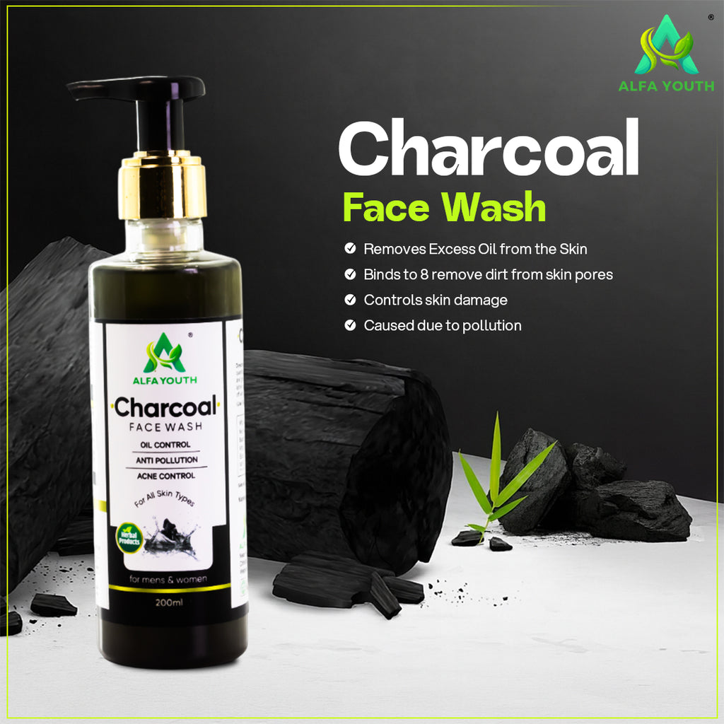 Alfa Youth Charcoal Face Wash - 200ml