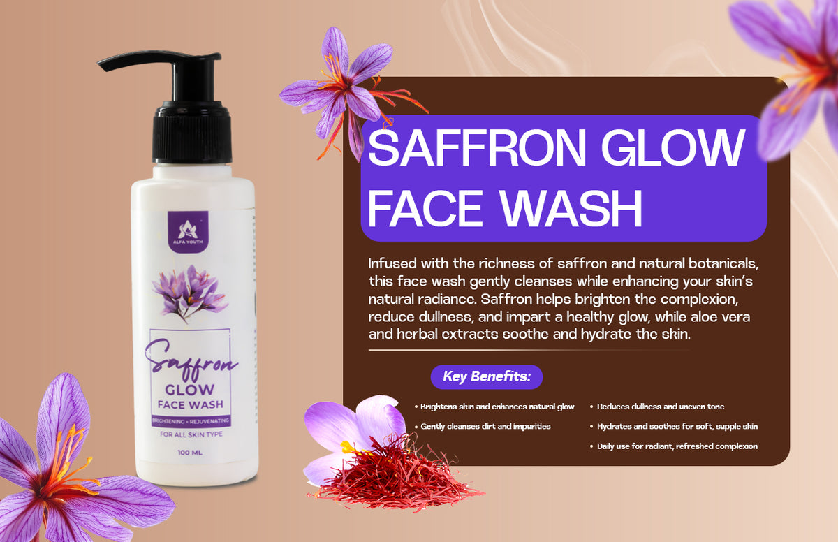 Alfa Youth Saffron Glow Skin Facewash - 120ml