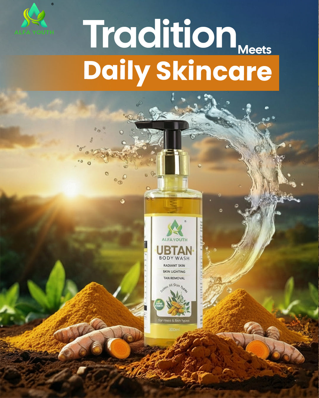 Alfa Youth Ubtan Body Wash - 200ml