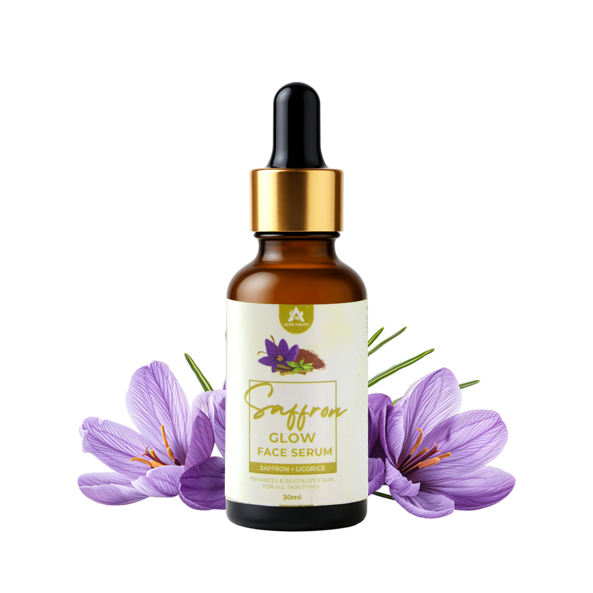Alfa Youth Saffron Face Glow Serum - 30ml