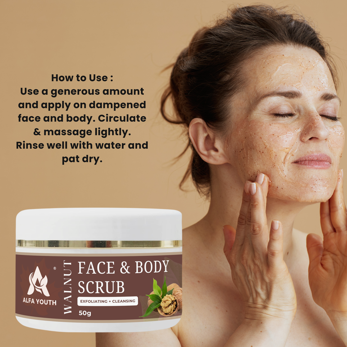 Alfa Youth Face & Body Scrub - 50gm