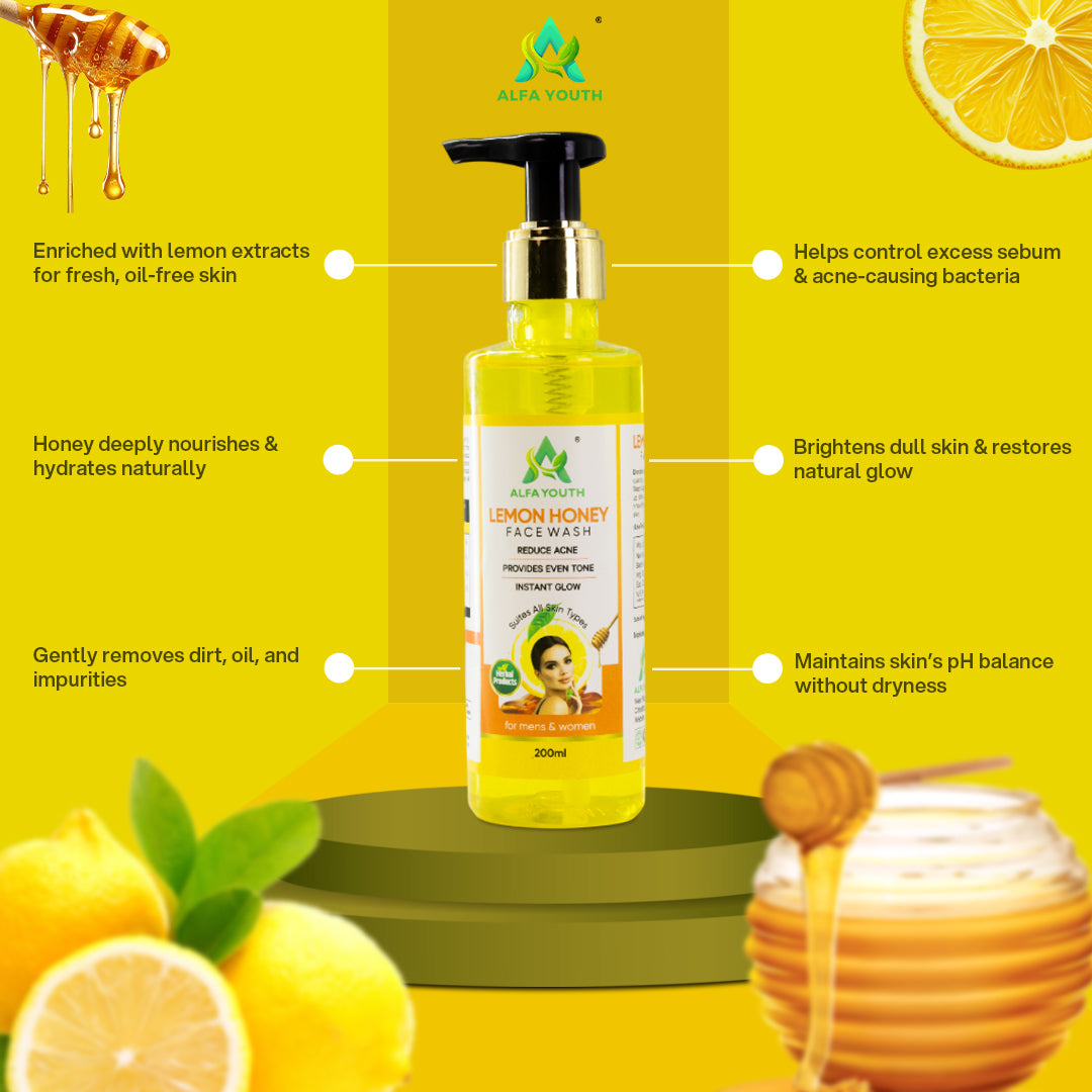 Alfa Youth Lemon Honey Facewash - 200ml