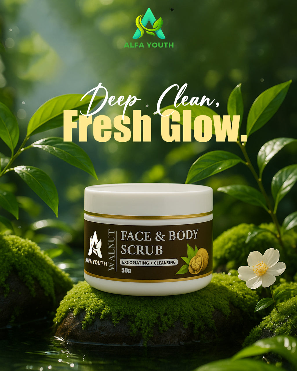 Alfa Youth Face & Body Scrub - 50gm