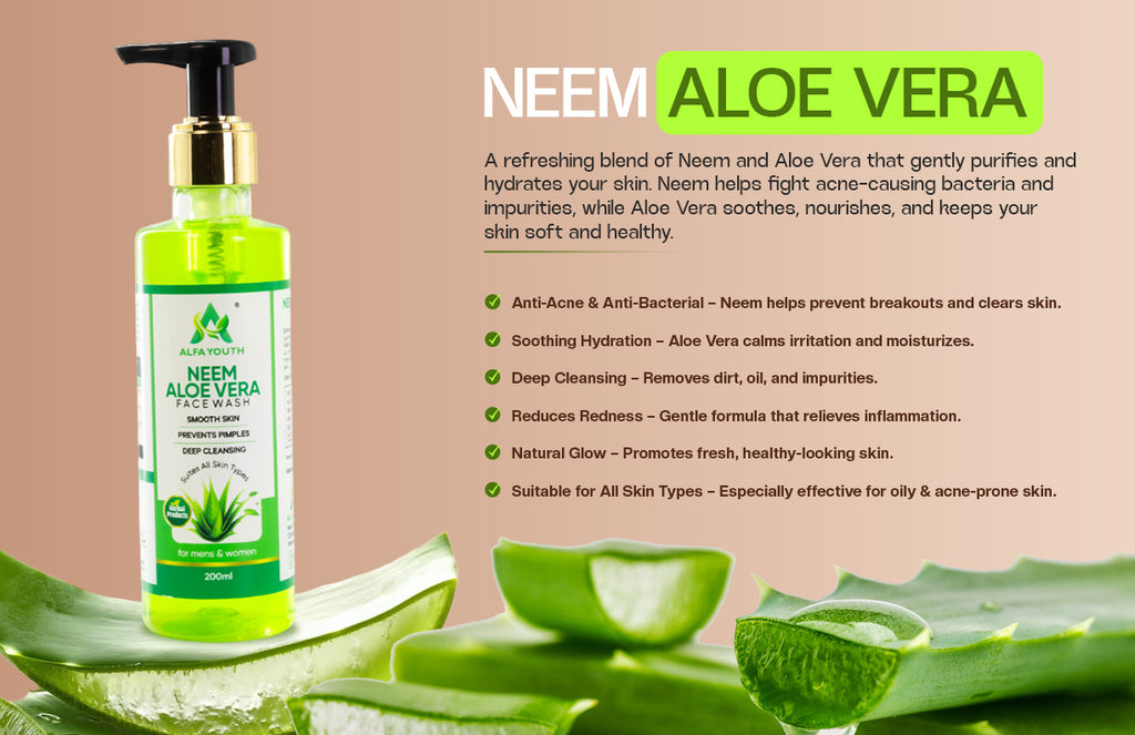 Alfa Youth Neem Aloe-Vera Face Wash - 200ml