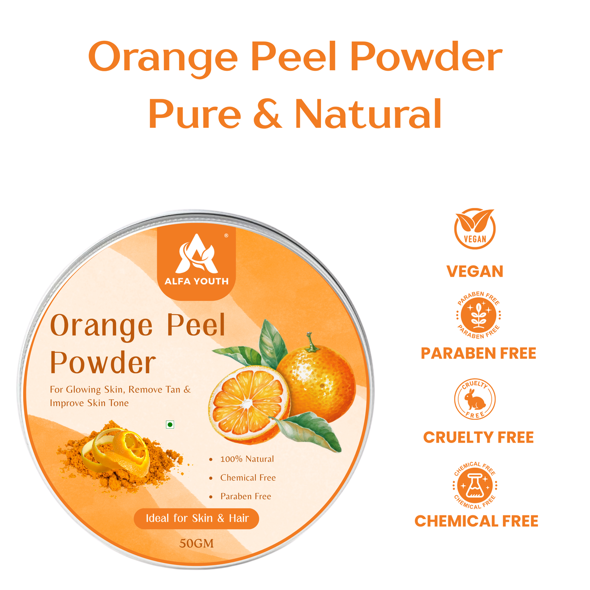 Alfa Youth Orange Peel Powder - 100gm