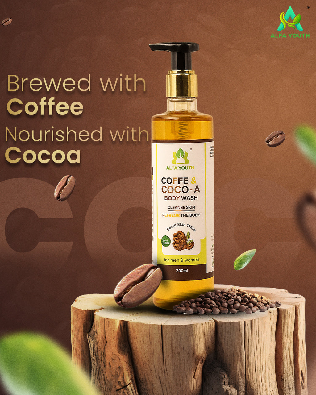 Alfa Youth Coffee & Coco Body Wash - 200ml
