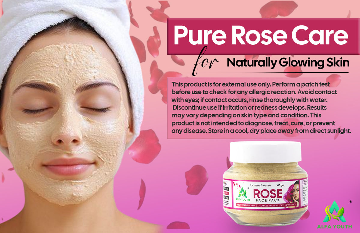 Alfa Youth Rose Face Pack Powder - 100gm