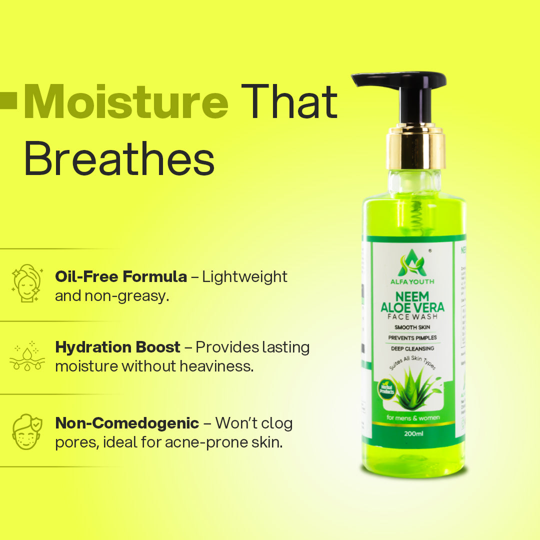 Alfa Youth Neem Aloe-Vera Face Wash - 200ml