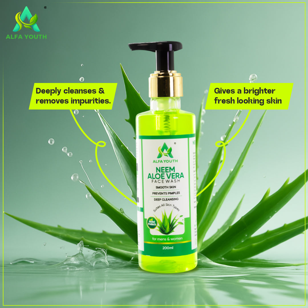 Alfa Youth Neem Aloe-Vera Face Wash - 200ml
