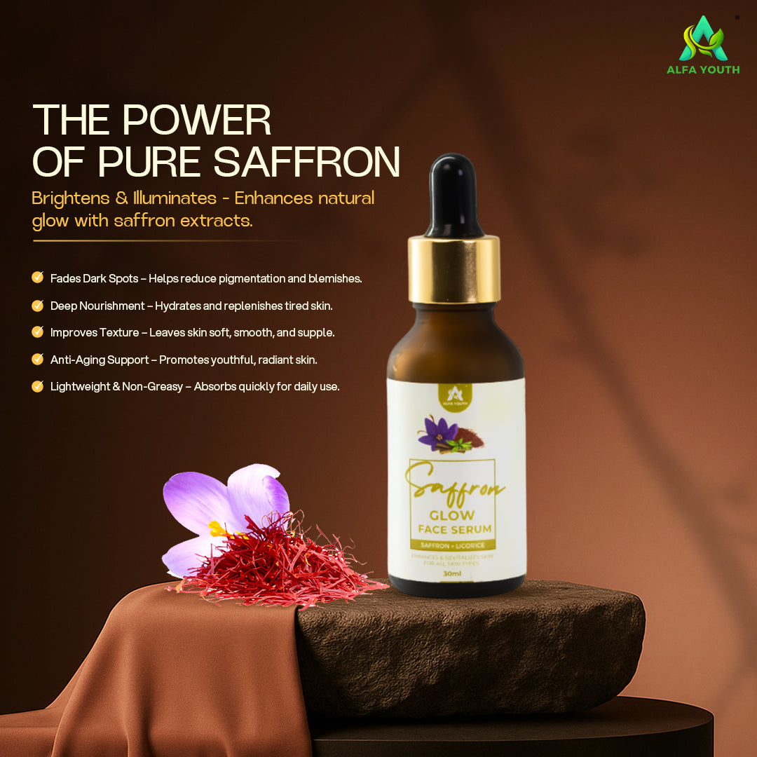 Alfa Youth Saffron Face Glow Serum - 30ml