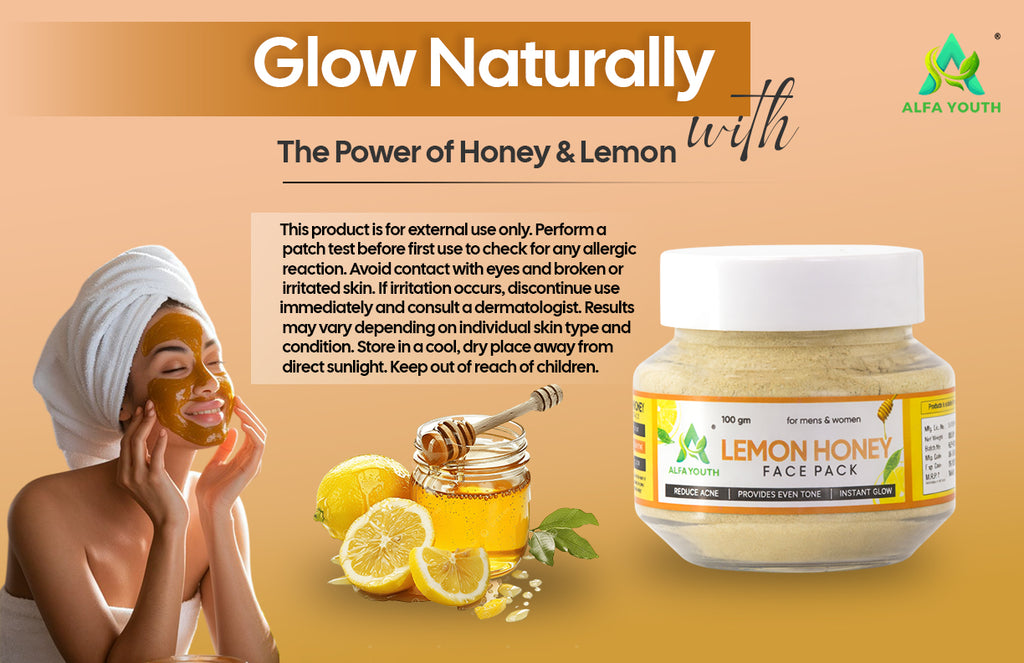 Alfa Youth Lemon Honey Face Pack Powder - 100gm
