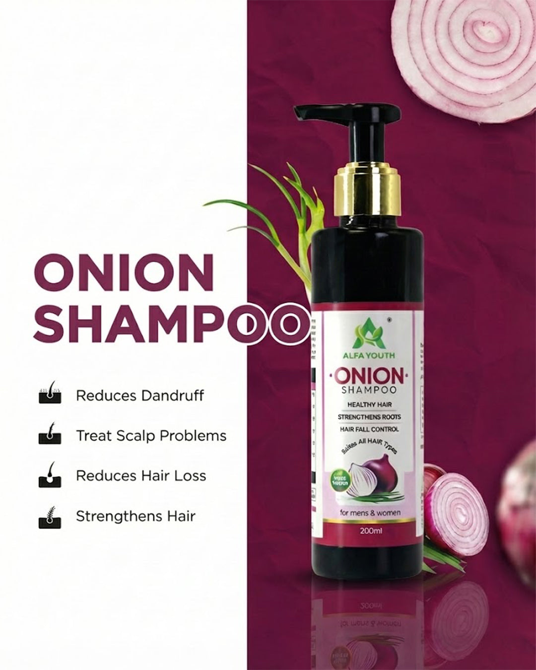 Alfa Youth Onion Shampoo - 200ml