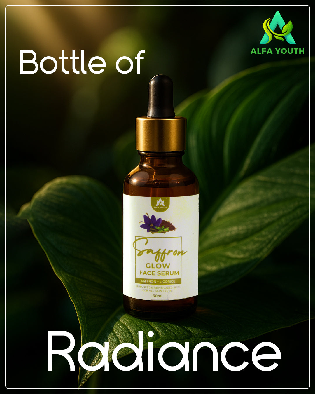 Alfa Youth Saffron Face Glow Serum - 30ml