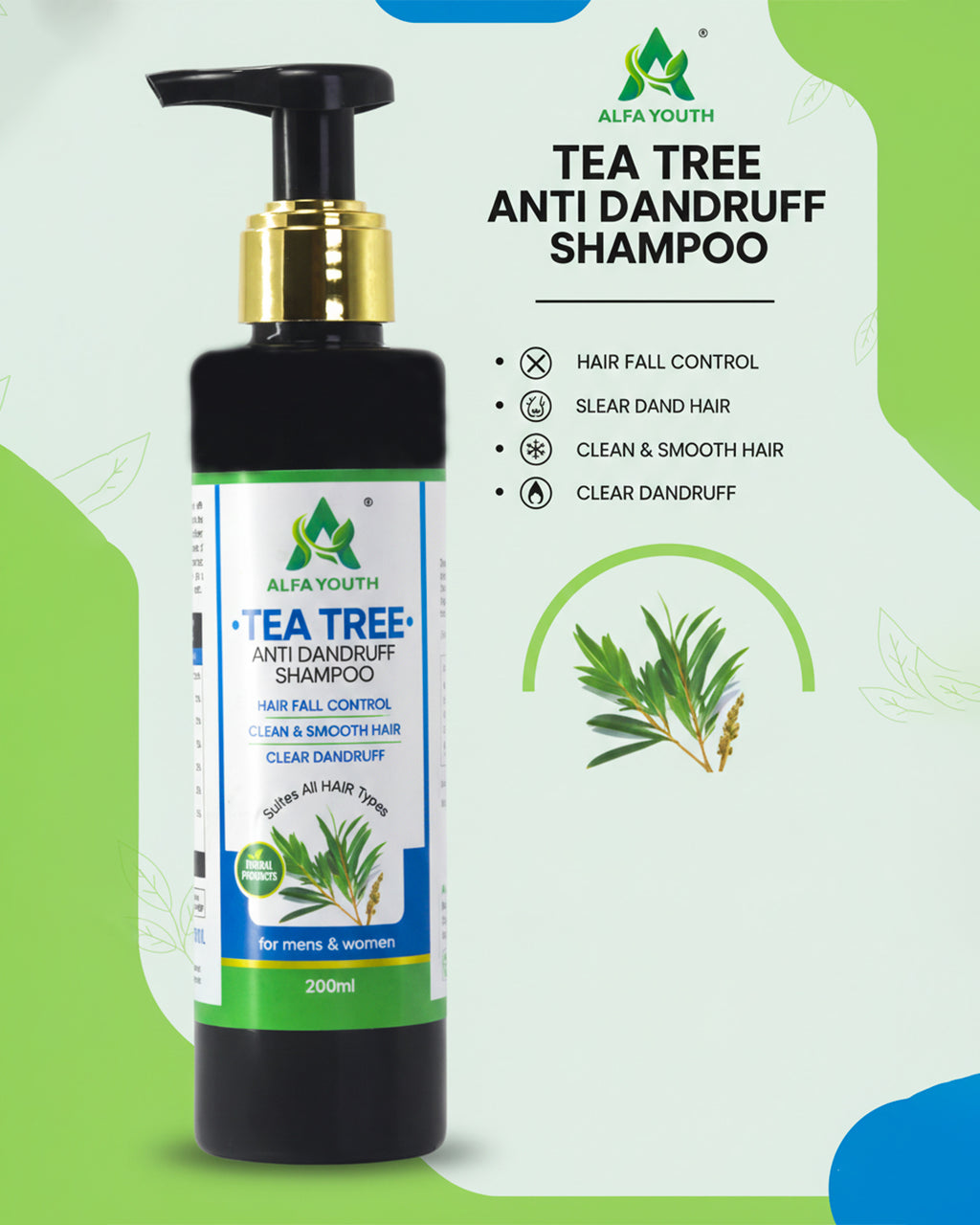 Alfa Youth Tea Tree Anti-Dandruff Shampoo - 200ml
