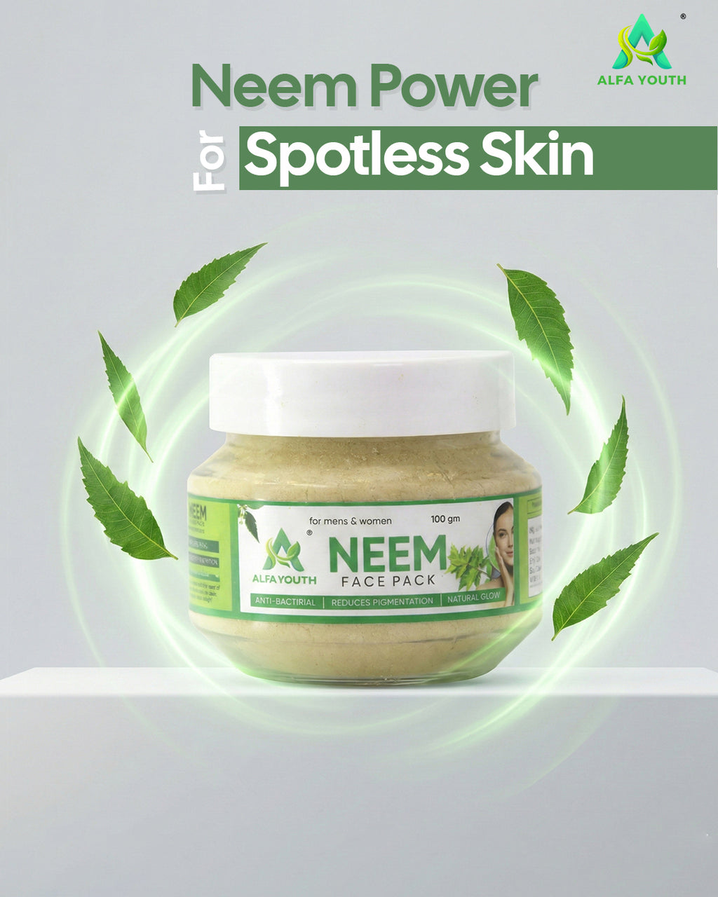 Alfa Youth Neem Face Pack Powder - 100gm