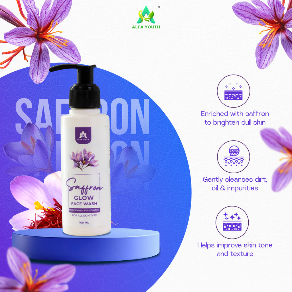 Alfa Youth Saffron Glow Skin Facewash - 120ml