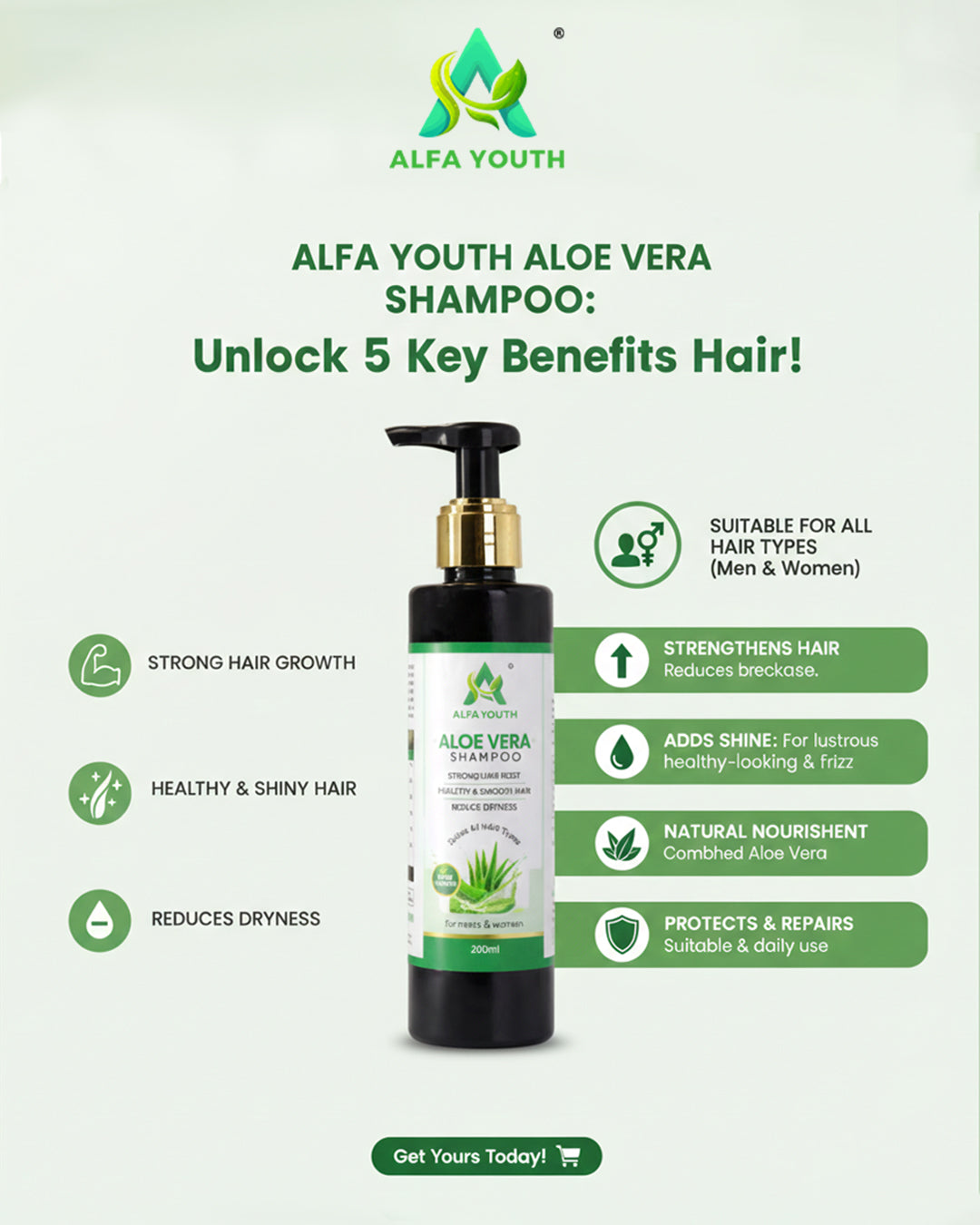 Alfa Youth Aloe Vera Shampoo - 200ml